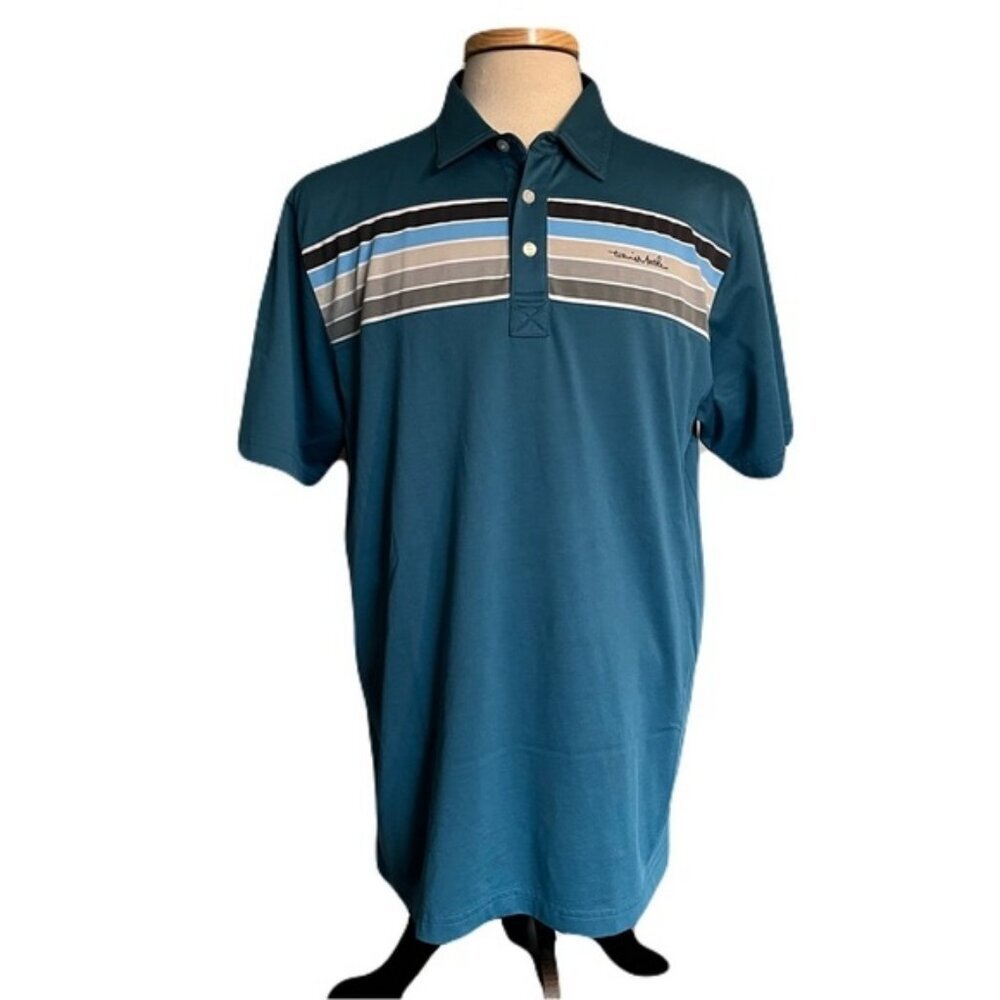 Travis Mathew Extra Large Blue Golf Polo Short Sleeve Shirt